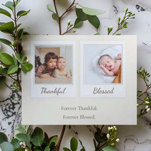 Foto Frame Postcard - für immer dankbar und gesegn Postkarte