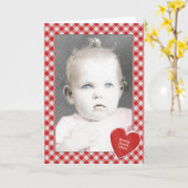 Foto Frame - Red Classic Gingham Karos Muster Karte (Gelbe Blume)