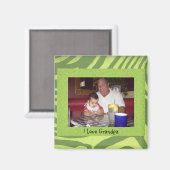 Foto Frame Template, I Liebe Opa Magnet (Vorderseite/Rückseite)