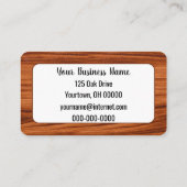 Foto-Frame-Visitenkarte Visitenkarte (Rückseite)