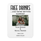 Foto "Free Drinks" Speichern Sie die Daten Magnet (Vertikal)
