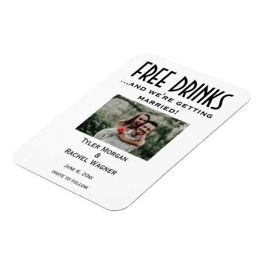 Foto "Free Drinks" Speichern Sie die Daten Magnet (Linke Seite)