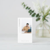 Foto Freelance Programmierer Business Card Visitenkarte (Stehend Vorderseite)