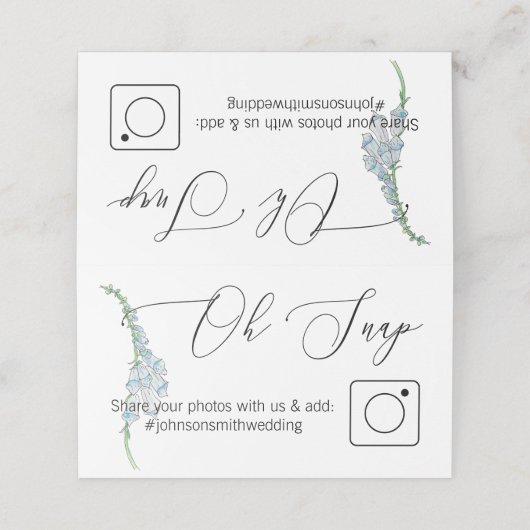 Foto-Freigabe Faltschachtel Blauer Blauer Blauer B Platzkarte (Außenseite Aufgefaltet)