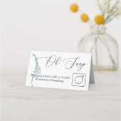 Foto-Freigabe Faltschachtel Blauer Blauer Blauer B Platzkarte (Rückseite)