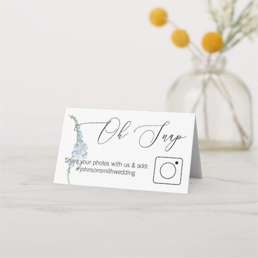 Foto-Freigabe Faltschachtel Blauer Blauer Blauer B Platzkarte (Rückseite)