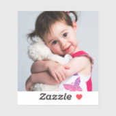 Foto, Freund, Ehegatte, Mama oder Haustier Aufkleber (Blatt)