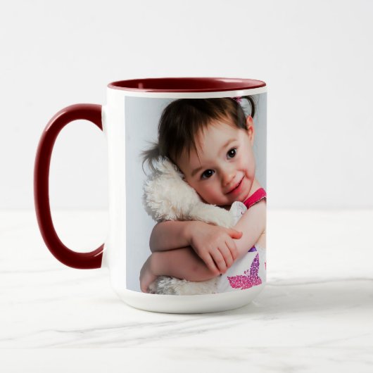 Foto, Freund, Ehegatte, Mama oder Haustier Tasse (Links)