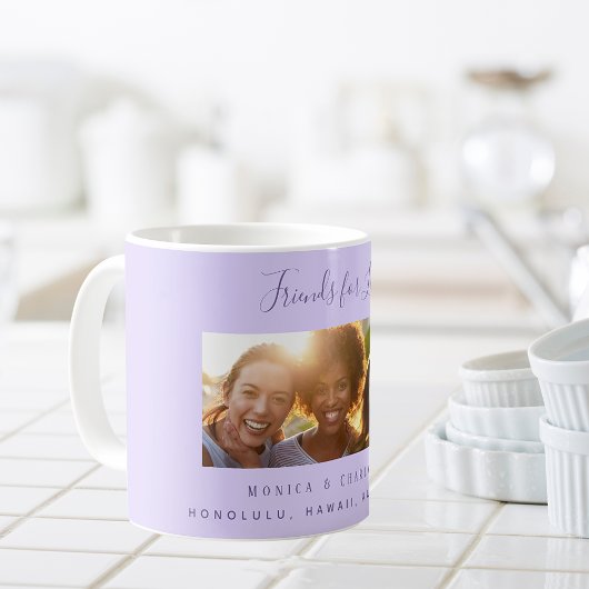 Foto-Freunde für das Leben: Violettlavender Kaffeetasse