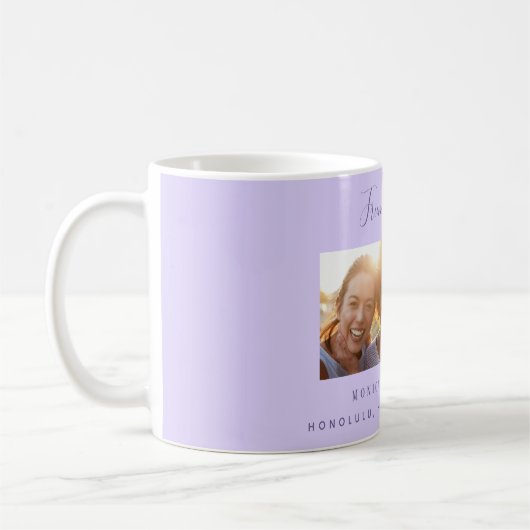 Foto-Freunde für das Leben: Violettlavender Kaffeetasse (Links)