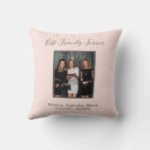 Foto Freunde für immer Rose Gold rosa Namen Kissen (Rückseite)