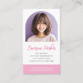 Foto, frisch und trendig, rosa oder farbig visitenkarte (Vorderseite)