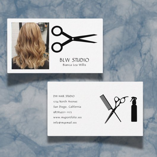 Foto Friseur Business Card Visitenkarte