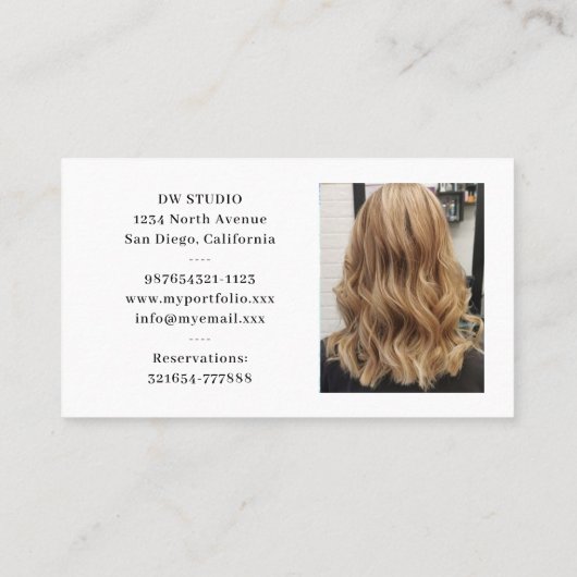 Foto Friseure Visitenkarte (Rückseite)