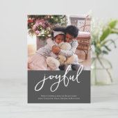 Foto Frohe Festtage Freude Feiertagskarte (Stehend Vorderseite)