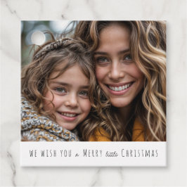 Foto Frohe kleine Weihnachten Geschenkanhänger