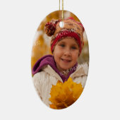 Foto-frohe Weihnacht-Großmutter-Verzierungs-Rot Keramikornament (Rechts)