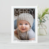Foto - Frohe Weihnachten - Baby Blue Accents (Stehend Vorderseite)