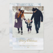 Foto Frohe Weihnachten Eleganter Winter Frost (Vorne/Hinten)