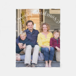 Foto frohe Weihnachten Fleecedecke