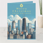 Foto frohe Weihnachten geklappte Grußkarte hinzufü Karte (Vorderseite)