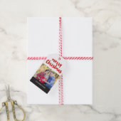 Foto Frohe Weihnachten Geschenkanhänger (Mit Garn)