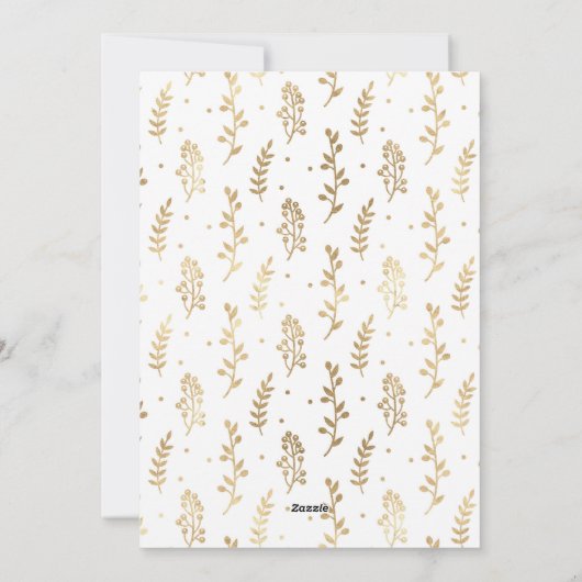 Foto Frohe Weihnachten glücklich Hirsche Gold Lila (Rückseite)