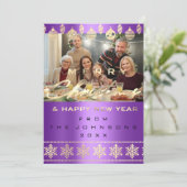 Foto Frohe Weihnachten glücklich Neues Jahr Lila (Stehend Vorderseite)