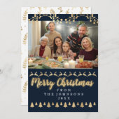 Foto frohe Weihnachten glücklich Neujahr Navy Mode (Vorne/Hinten)