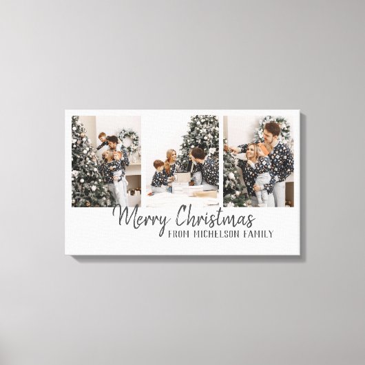 Foto frohe Weihnachten Leinwanddruck (Vorderseite)