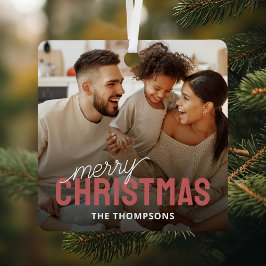 Foto frohe Weihnachten Ornament Aus Metall