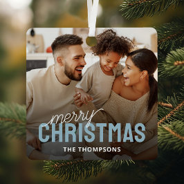 Foto frohe Weihnachten Ornament Aus Metall