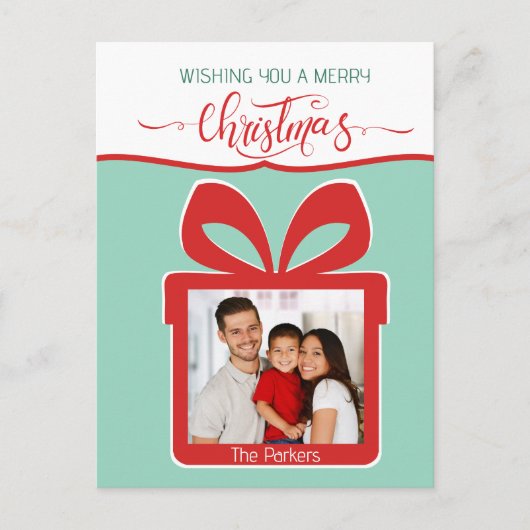 Foto Frohe Weihnachten Postkarte (Vorderseite)