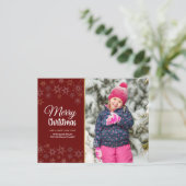 Foto Frohe Weihnachten Rot (Stehend Vorderseite)