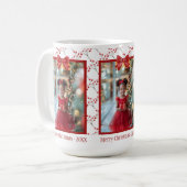 Foto Frohe Weihnachten Rote Botanische Berries Kaffeetasse (Vorderseite Links)