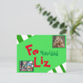 Foto Frohe Weihnachten Spanische Weihnachten Weihn Postkarte (Stehend Vorderseite)
