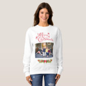 Foto frohe Weihnachten Sweatshirt (Vorne ganz)