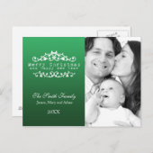 Foto frohe Weihnachten Ziergrün (Vorne/Hinten)