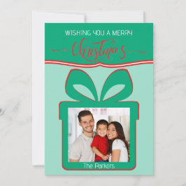 Foto Frohe Weihnachts-Flachgrüße-Karte Karte