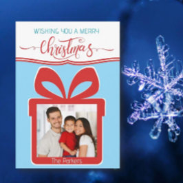 Foto Frohe Weihnachts-Flachgrüße-Karte Karte