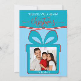 Foto Frohe Weihnachts-Flachgrüße-Karte Karte