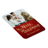 Foto Frohe Weihnachts-Gold-Script Magnet (Rechte Seite)