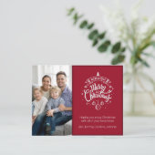 Foto Frohe Weihnachts-Grußkarte Feiertagskarte (Stehend Vorderseite)
