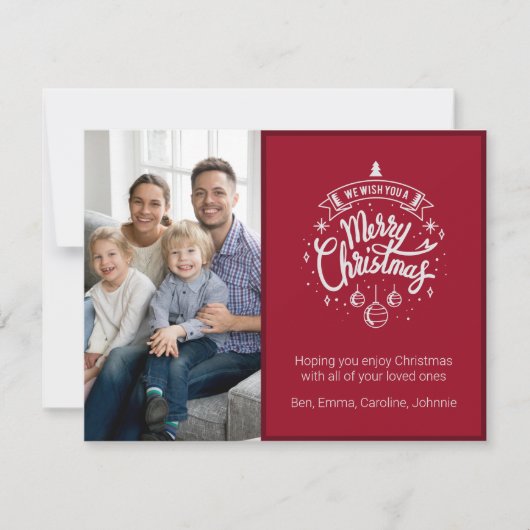 Foto Frohe Weihnachts-Grußkarte Feiertagskarte (Vorderseite)