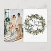 Foto | Frohe Weihnachts-Kiefer Postkarte (Vorderseite)