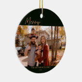 Foto frohe Weihnachtsfeier Keramik Ornament (Rechts)