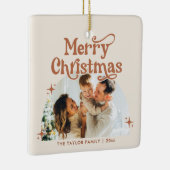 Foto frohe Weihnachtsfeier Keramikornament (Rechts)