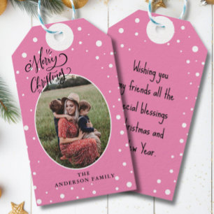 Foto Frohe Weihnachtsgeschenke Tags Geschenkanhänger