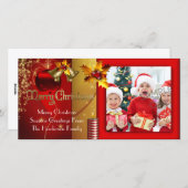 Foto Frohe Weihnachtsgrüße Familie Feiertagskarte (Vorne/Hinten)