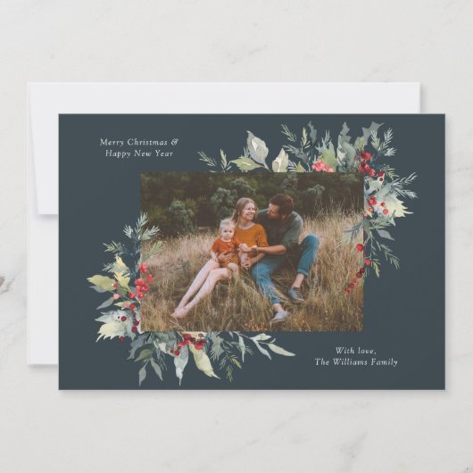 Foto Frohe Weihnachtskarte Feiertagskarte (Vorderseite)